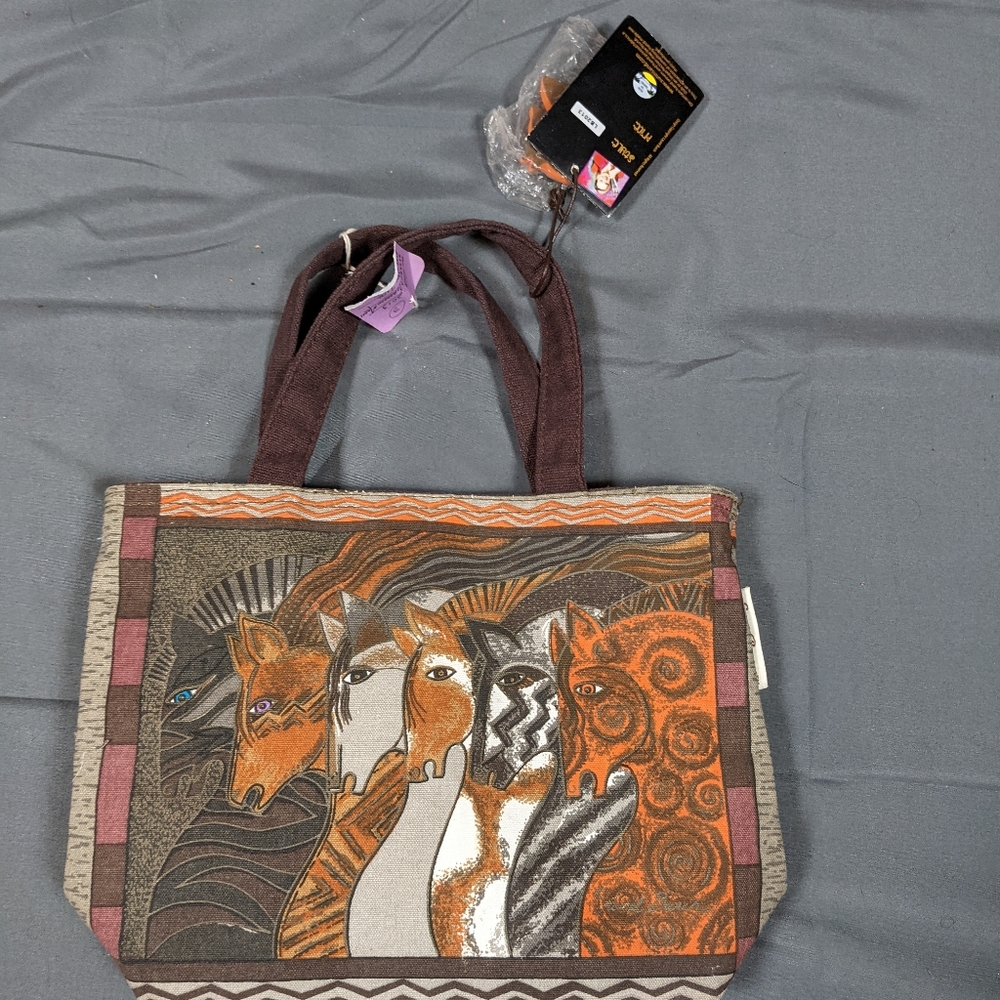 Nwt Laurel Burch Moroccan Mares canvas handhag